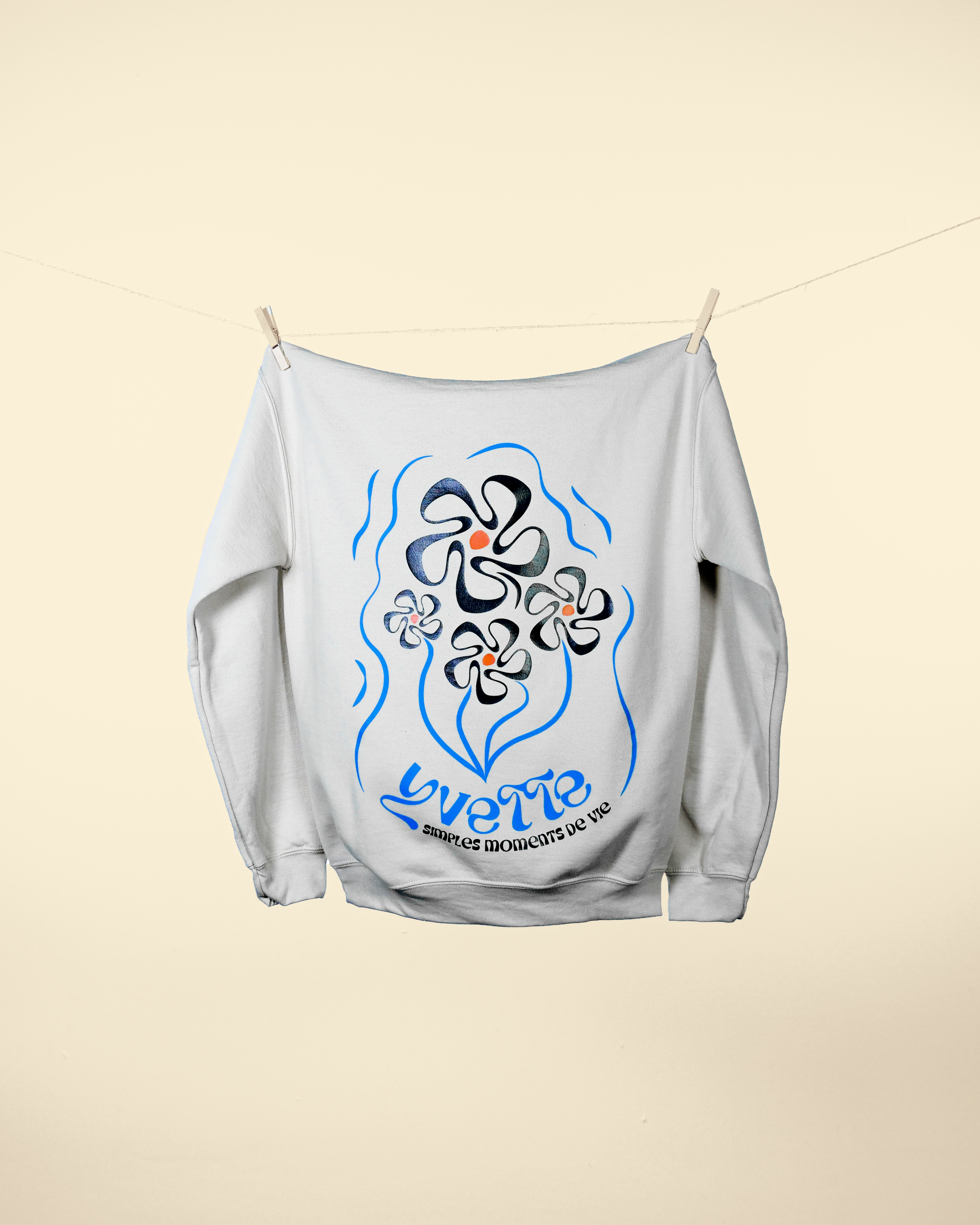 Le bouquet d'Yvette sweat crème
